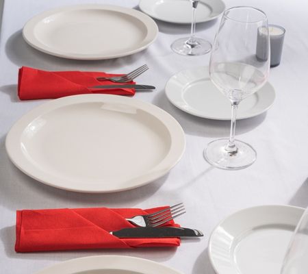 Table set with napkins and cutlery