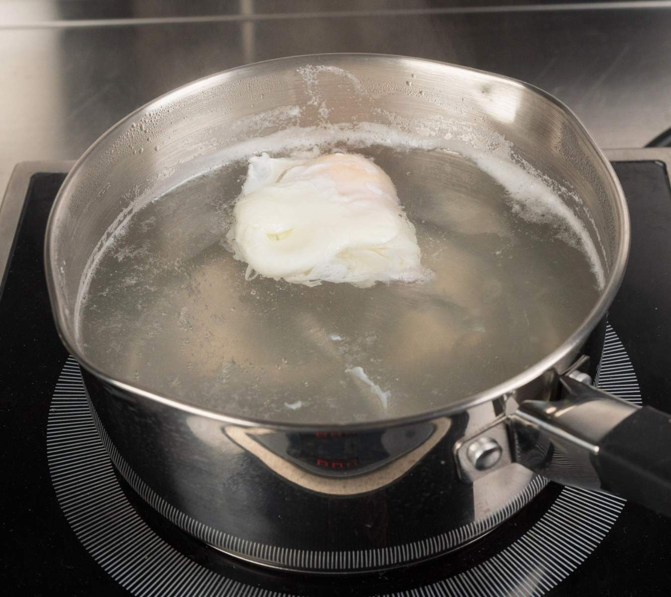 Poached egg in a pan