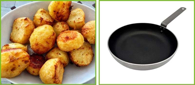 roast potatoes with a Cooksmill non stick frying pan