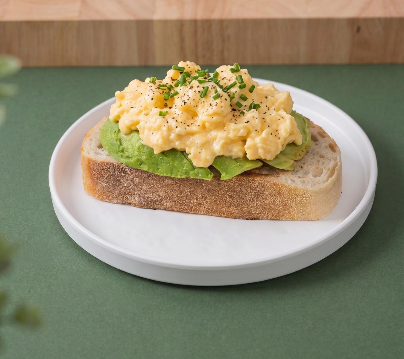 Scrammbled eggs on toast