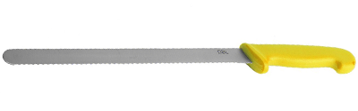 Yellow serated knife