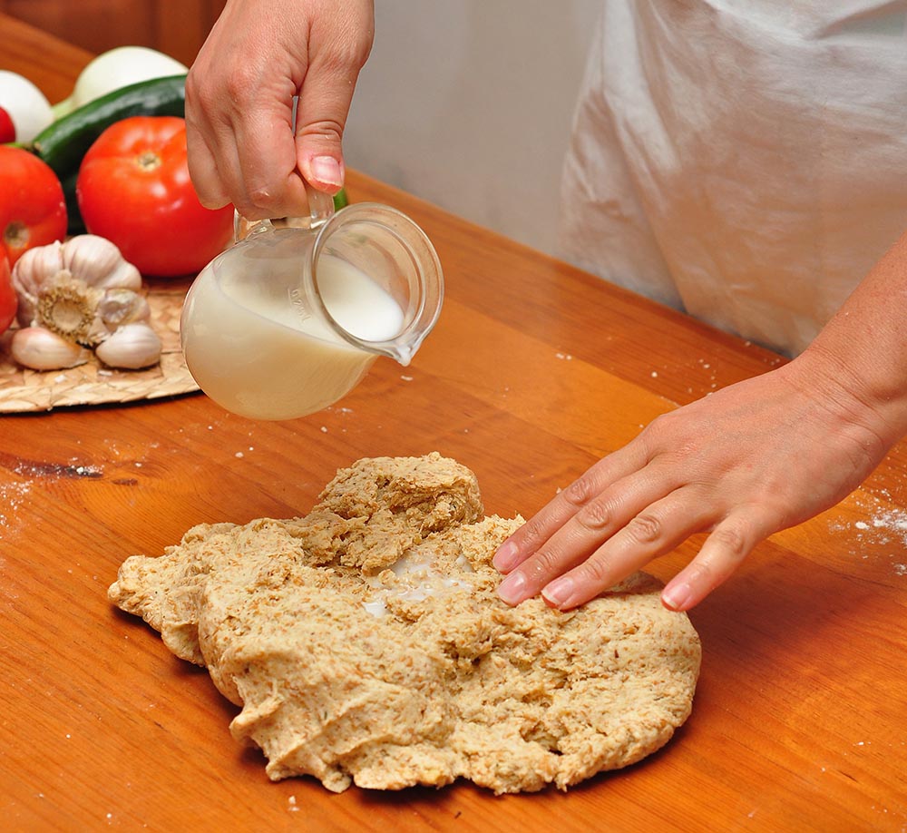 Person making dough