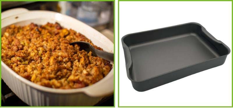 Stuffing with a Cooksmill baking dish