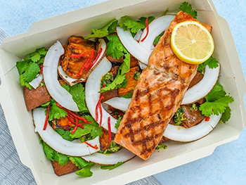 Take out salmon salad Take out salmon salad